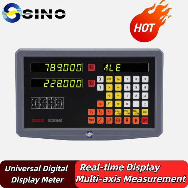 SINO SDS2MS 2-Achsen-Drehmaschine Fräsmaschine mit DRO Digitalanzeige und TTL AC110V/220V Display für lineare Skala und Lineal Encoder - Bild 1