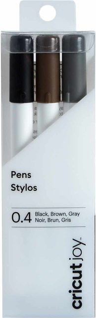 Cricut Joy Finepoint Fineliner Stifteset, 3 Stück, Farben: Schwarz, Braun, Grau, 0,4 mm - Bild 1
