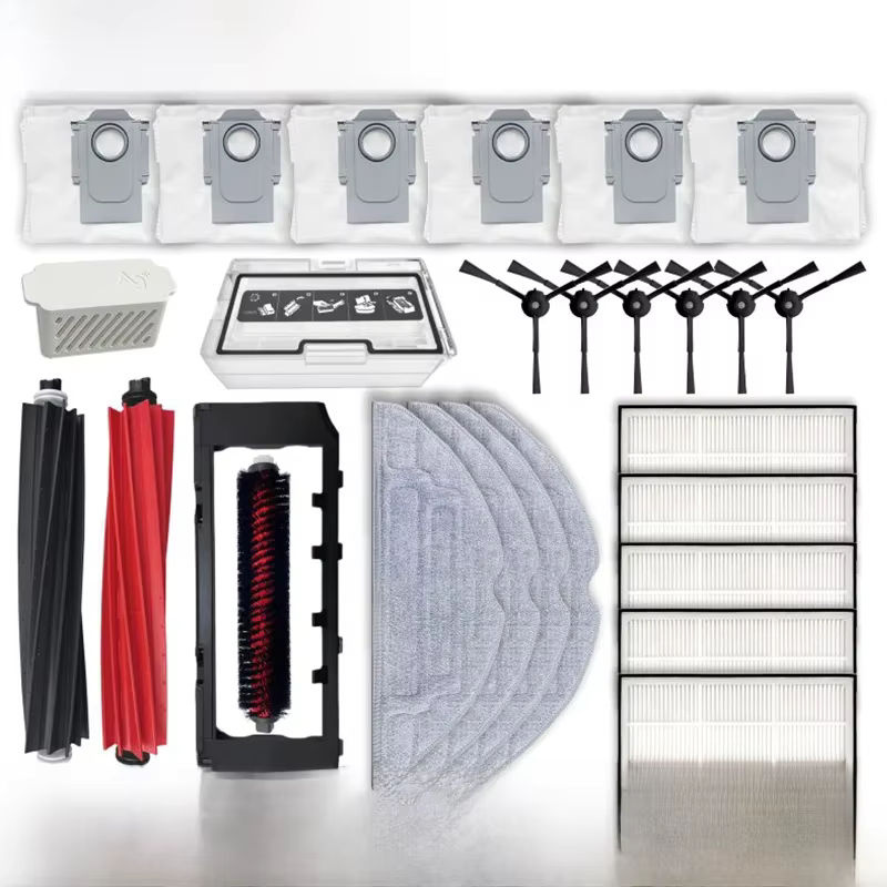 Roborock S8 Pro Ultra S8+ Roboter-Staubsauger-Ersatzteil-Set mit Hauptseitenbürsten, Mopptüchern, HEPA-Filtern und Staubbeuteln in Multicolour - Bild 3