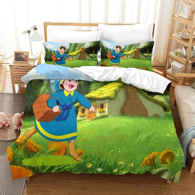 Heidi Das Mädchen aus den Alpen Bettwäsche-Set von Flylo mit Bettbezug und Kissenbezug, Mehrfarbig, B/H: 180 x 210 cm - Bild 1