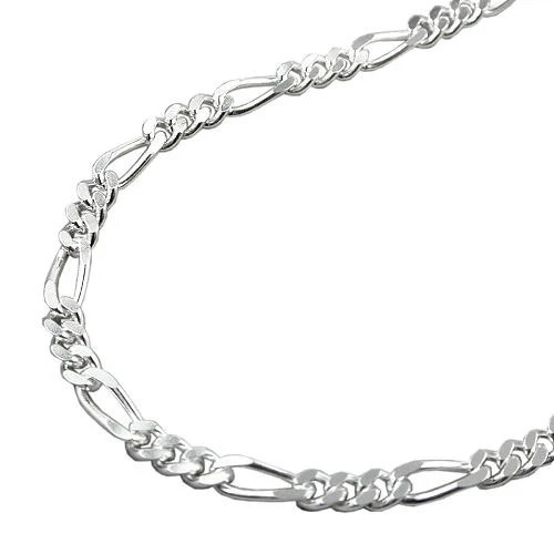 SIGO Armband Figaro Panzer, 925 Silber, 21 cm, Unisex - Bild 1