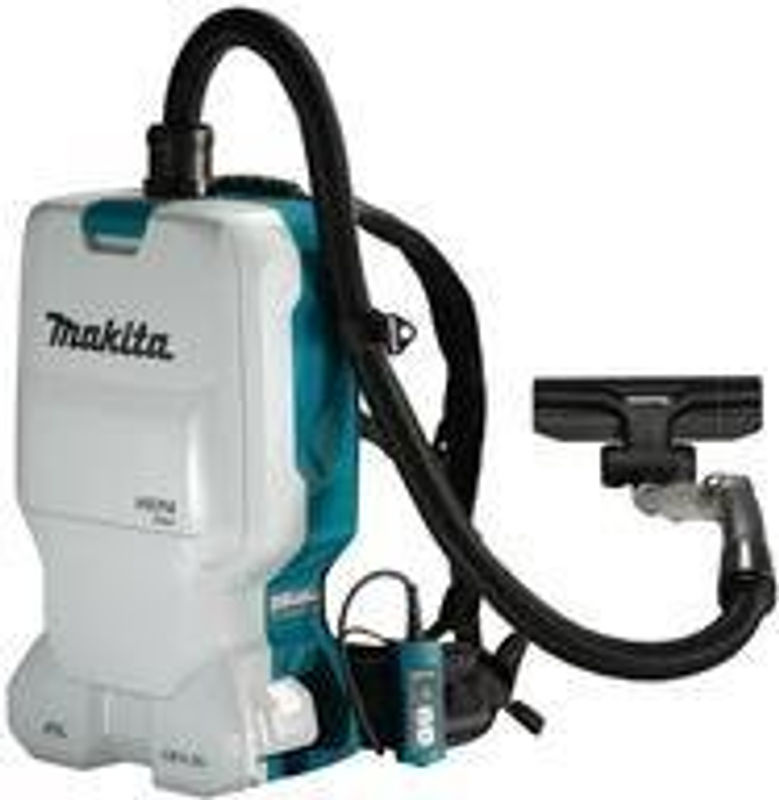 Makita Akku-Rucksackstaubsauger DVC660Z in Schwarz Blau Grau mit 5,5 l Behältervolumen - Bild 2