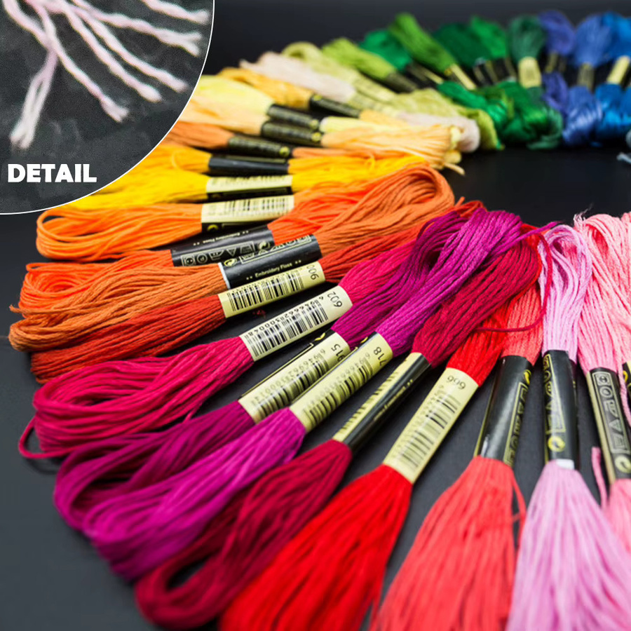 Stickgarn Set aus Baumwolle in gemischten Farben für Kreuzstich und DIY-Bastelarbeiten - Bild 2