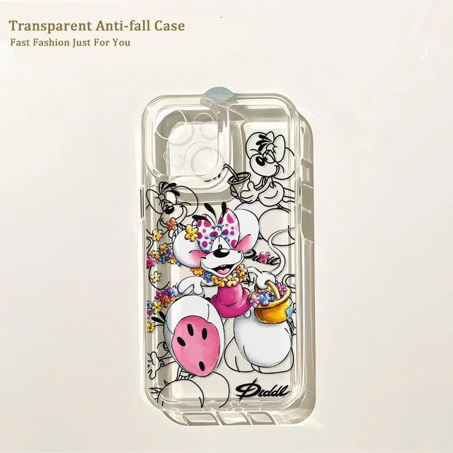 Cartoon Diddls Mäuse Handyhülle für Samsung Galaxy S25 Ultra 5G S24 S23 S22 S21 S20 FE Note20 Note10 Edge Plus Lite Transparent - Bild 1