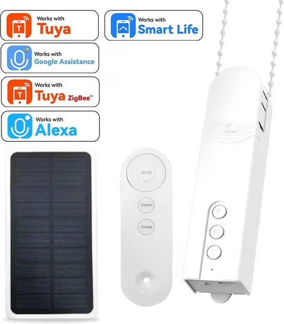 HIMOJO Intelligenter motorisierter Rolladenantrieb mit Zigbee für Tuya App, Google Home und Alexa Sprachsteuerung - Bild 1