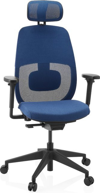 hjh OFFICE Profi Bürostuhl Skandis Pro mit Armlehnen aus Stoff und Netzstoff, höhenverstellbar und modern - Bild 1