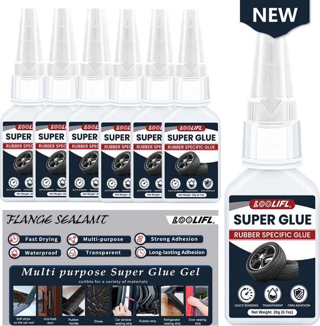 LOOLIFL SuperGlue Sekundenkleber transparent für Kunststoff, Metall, Holz, Glas und Gummi - Bild 1