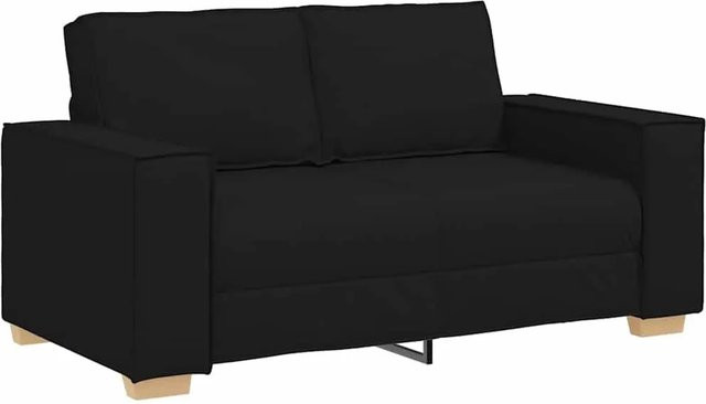 vidaXL 2-Sitzer Sofa Schwarz Stoff B/T/H: 160 x 78 x 84 cm - Bild 1