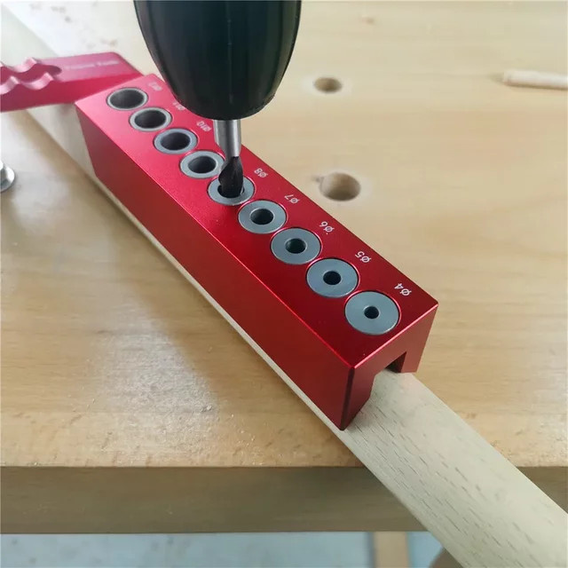 GDART Tragbarer Bohrerguide für die Holzbearbeitung mit selbstzentrierendem Stellregler für 4mm-12mm Präzisionsbohrungen - Bild 1