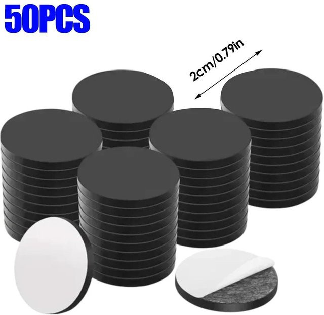 Binchi Outdoor Product Selbstklebende Weichmagnetische Mini-Scheibenaufkleber in Schwarz, 10050 Stück Bastelzubehör - Bild 1