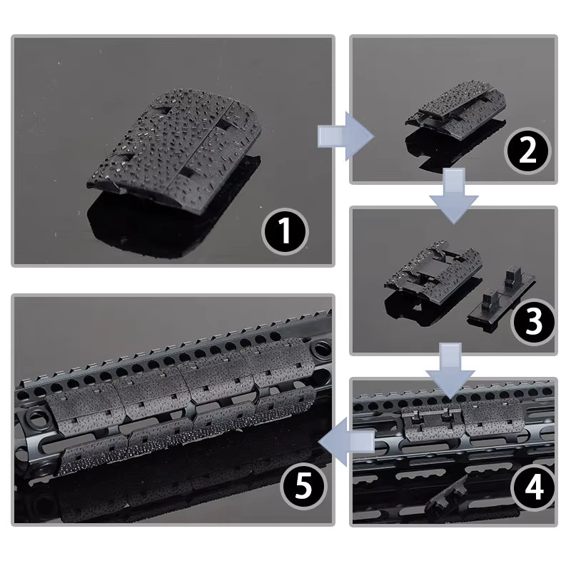 WADSN Taktische Nylon M-LOK Schiene Typ 2 Abdeckungen, 12-teiliges Set - Bild 2