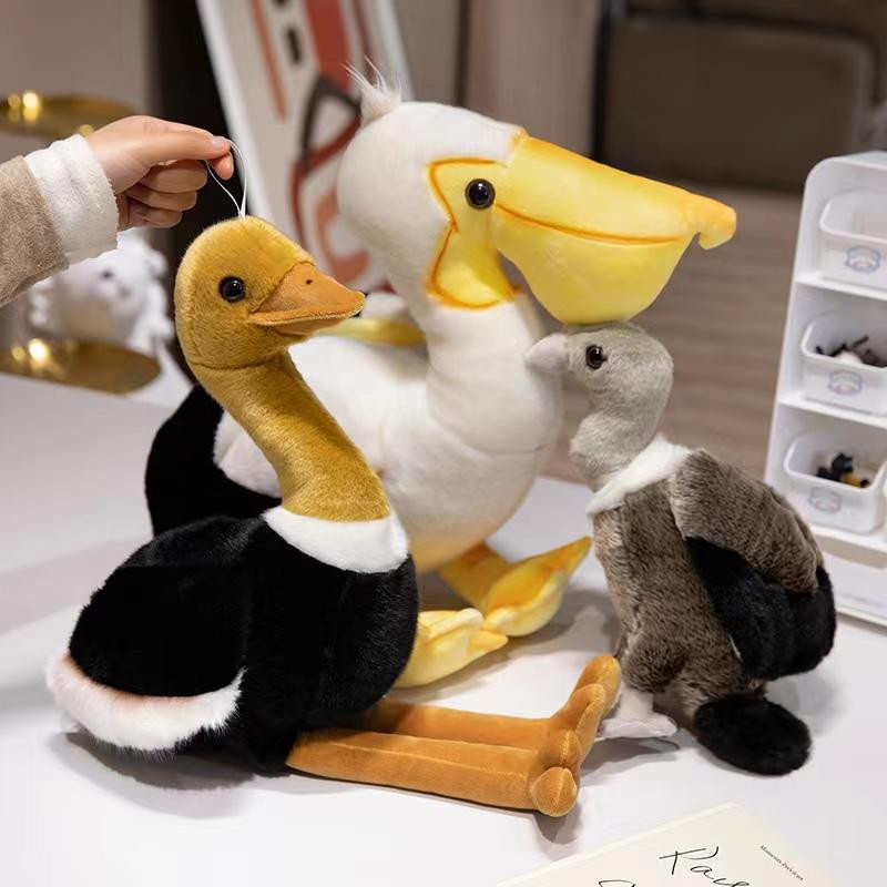 Pangcangshu Pelikan Geier Straußen Plüsch Spielzeug 25cm - Bild 2