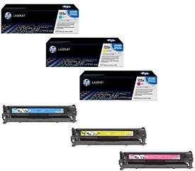 HP Original Toner 125A Multipack CMY Cyan, Magenta, Gelb für Laserdrucker - Bild 1