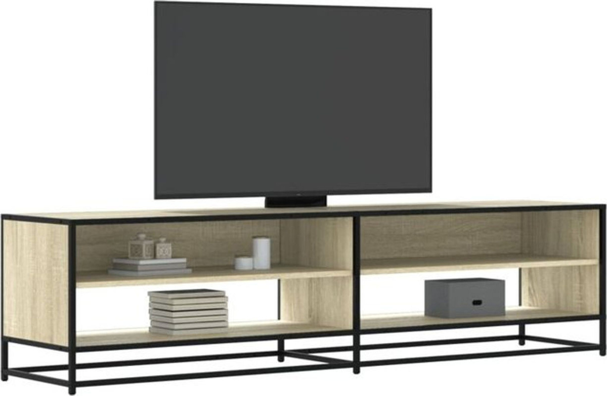 Vidaxl TV-Schrank Sonoma-Eiche in Braun im Industrial-Design aus Holzwerkstoff und Metall, B/T/H: 180,5 x 40 x 46 cm - Bild 1