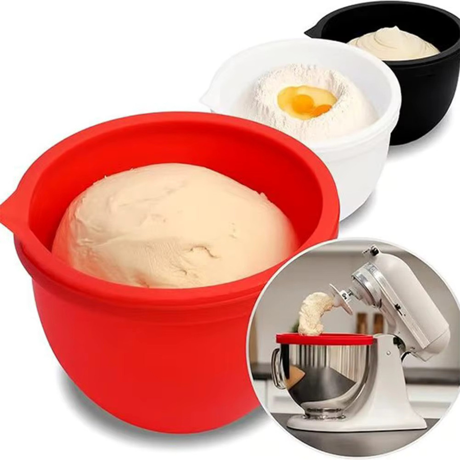 KitchenAid Silikon-Liner-Pad in Rot, rutschfester und hitzebeständiger Aufsatz für runden Mixer, lebensmittelechtes Küchenzubehör - Bild 2
