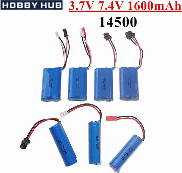 RC.BURST Li-Ion Batterie für elektrische Wasser-Kugel-Pistolen, 1600 mAh, Blau, mit SM JST SM3P SM4P Anschluss - Bild 1