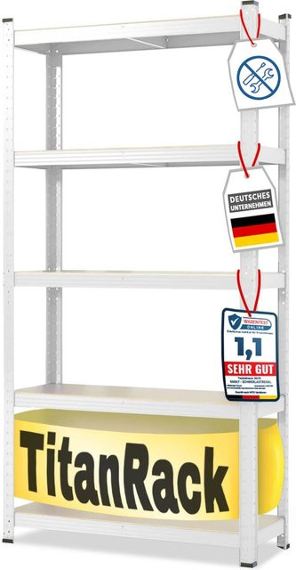 Mammut Schwerlastregal Grizzly Weiß B/T/H: 90 x 45 x 180 cm - Bild 1