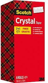 Scotch Klebeband Crystal transparent, 8 Rollen, B: 19 mm, L: 33 m - Bild 3