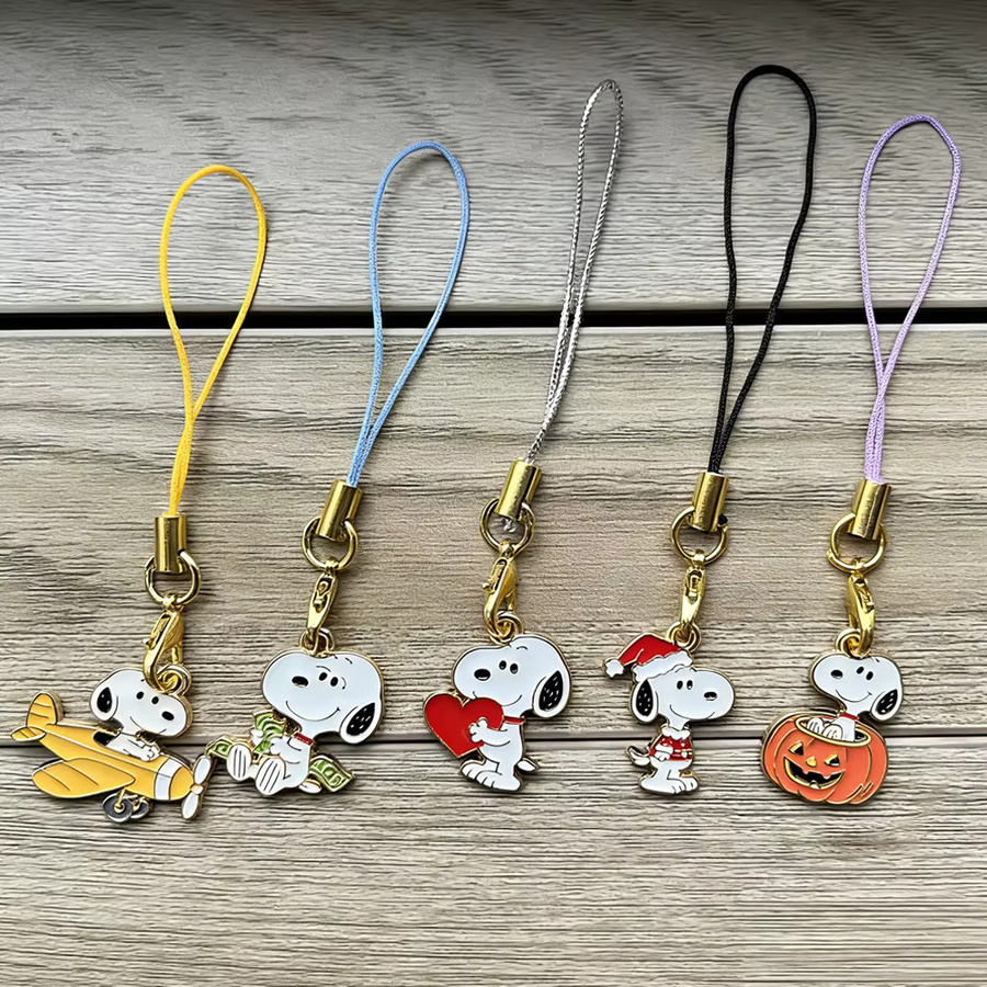 Bandai Snoopy Anime Schlüsselanhänger, 5-teiliges Set, Unisex - Bild 2