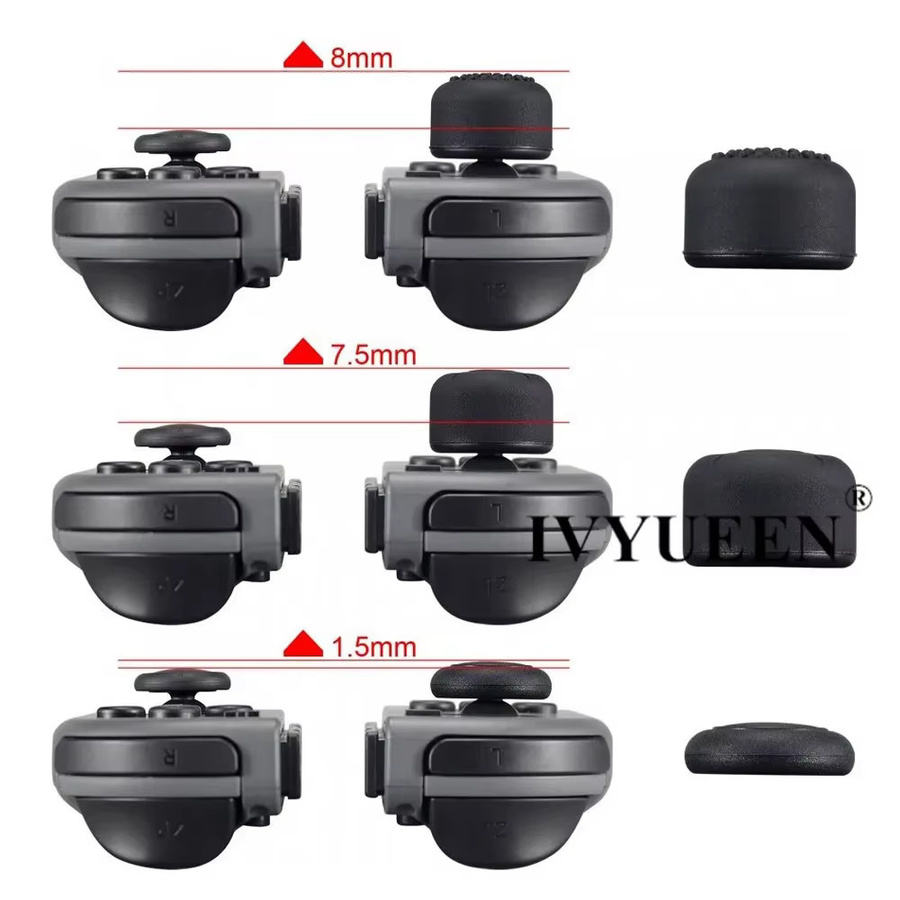 IVYUEEN Analog Thumb-Stick Griffe in Schwarz für Nintendo Switch, Nintendo Switch OLED und Nintendo Switch Lite - Bild 2