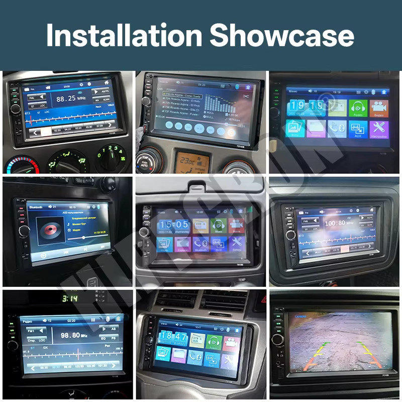Hippcron 7 Zoll Autoradio Multimedia MP5-Player mit Bluetooth, HD Touchscreen, USB und TF-Kartenslot in Schwarz - Bild 5