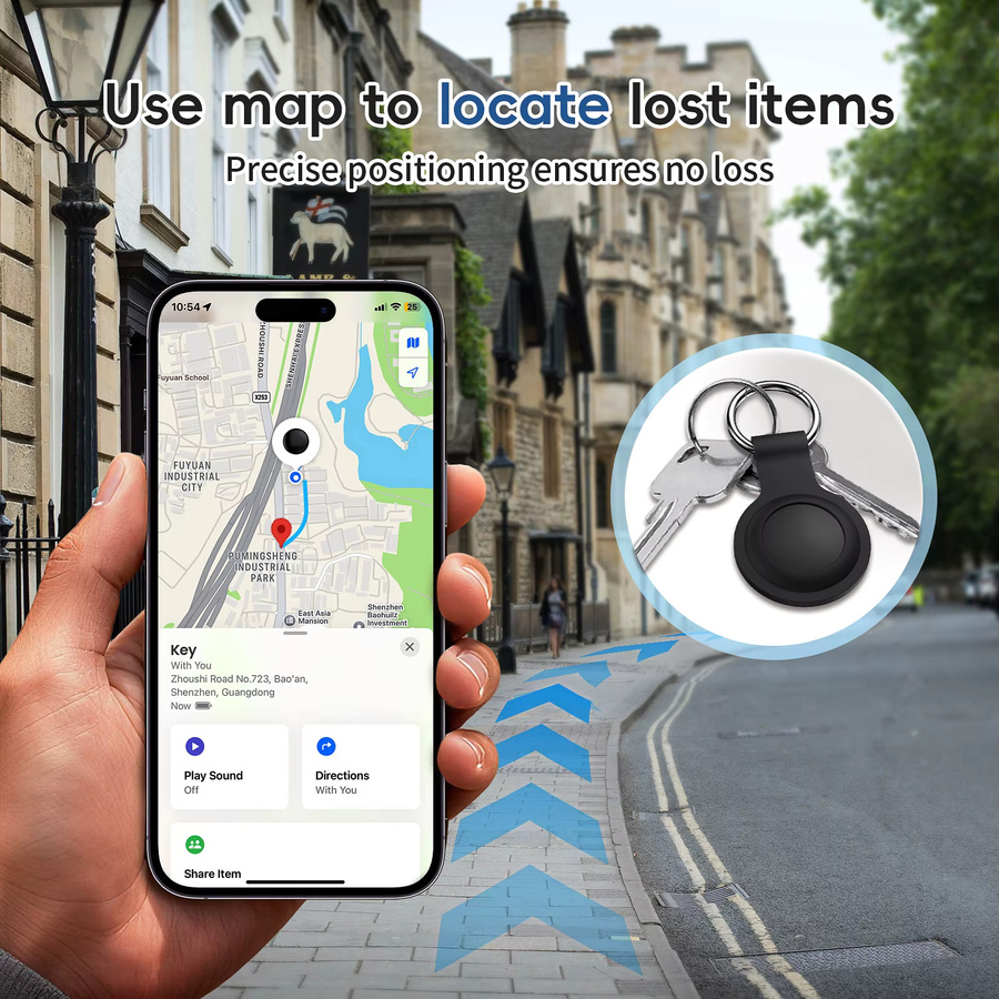 Vivilife IOS Location Tracker in Schwarz für die Apple Find My App, Fernortungs-Tag und Anti-Verlust-Gerät für dein iPhone - Bild 3