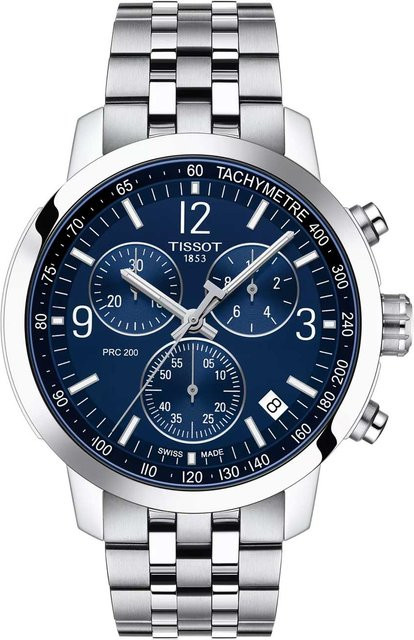 Tissot Chronograph, Quarz, Edelstahl, Blau, 43 mm, Herren - Bild 1