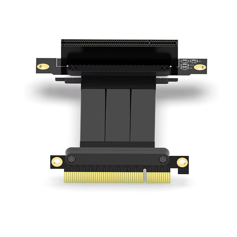 haoyexin PCI Express 8X Adapter-Riser-Karte, 90-Grad-Konverterkarte für Servergehäuse und Computer, PCI-E 3.0 x8 auf x8, Schwarz - Bild 4