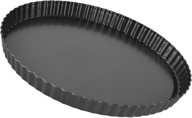 mfySpace Tarteform und Quicheform aus Carbonstahl mit abnehmbarem Boden, Antihaftbeschichtet, Grau, Durchmesser: 27,94 cm - Bild 1