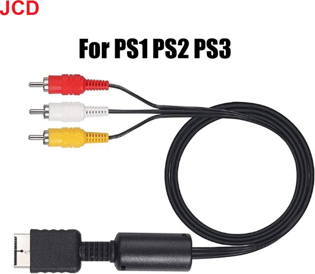 JCD RCA AV Kabel Splitter für PS1 PS2 PS3, 1,8 m Audio Video Verlängerungskabel in Multicolour - Bild 1