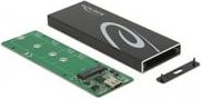 Delock Externes M.2 SATA SSD Gehäuse mit USB 3.2 Gen 2 Anschluss in Schwarz - Bild 1