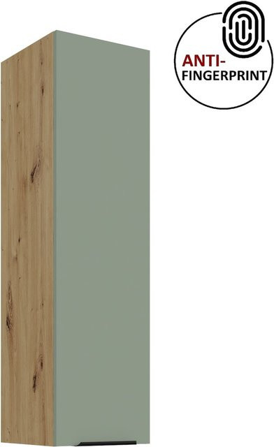 ARIA Hängeschrank Küchenzeile Aquamarin Blau Matt Anti Fingerprint Höhe: 90 cm, Breite: 30 cm - Bild 1
