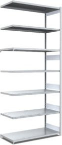 Bito Fachbodenregal Typ M verzinkt in Silber, B/T/H: 100,8 x 62,4 x 300 cm - Bild 1