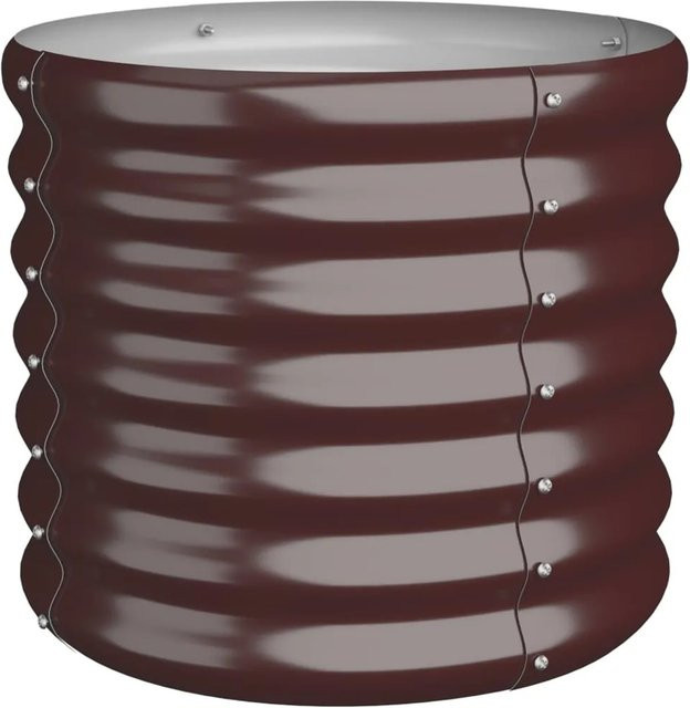 vidaXL Pflanzkübel aus verzinktem Stahl in Braun, B/T/H: 40 x 40 x 36 cm - Bild 1