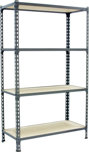 PROREGAL Schwerlastregal Mid Muli in Grau mit 4 verstellbaren Fachböden, H x B x T: 150 x 120 x 50 cm - Bild 1