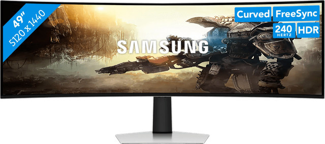 Samsung Odyssey G9 G93SD LS49DG934SUXEN OLED Curved Gaming Monitor, 49 Zoll, QHD 1440p, 240 Hz, Schwarz - Bild 1