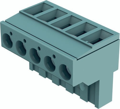 HARTING Leiterplattensteckverbinder 14310417402000 mit 1 Reihe aus Messing in Blau - Bild 1