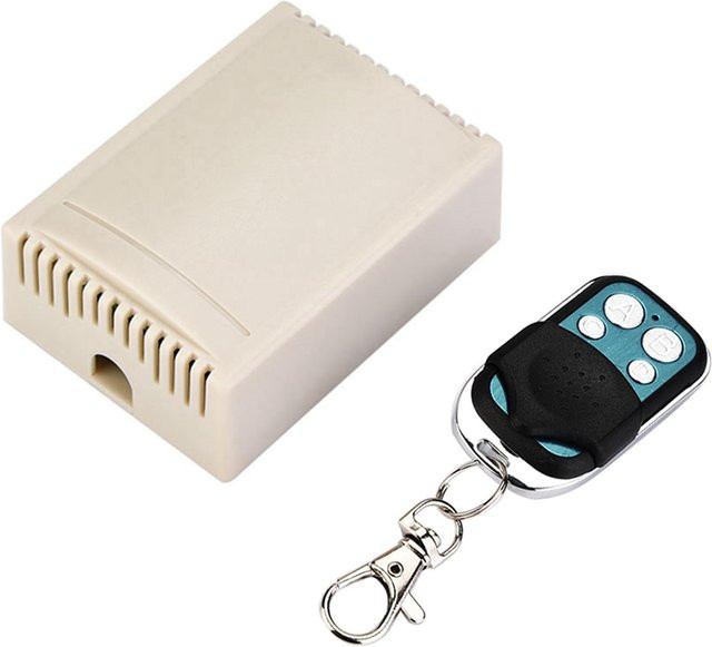 CosyHome 4-Kanal Drahtloser Relais-Fernbedienungsschalter 433MHz DC12V mit Sender und Empfänger, Weiß - Bild 1
