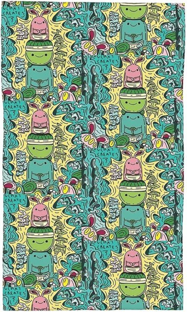 Creative Man Saugfähiges Baumwolltuch für Pool und Bad, Multicolor, B: 40 cm, H: 60 cm - Bild 1