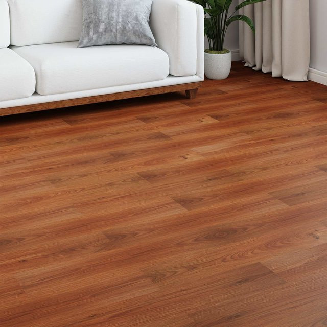 Laminatboden Yiwydaa in Honigbraun mit Holzoptik, 15 Stück, B: 101 cm, T: 20 cm, H: 0,8 cm - Bild 1