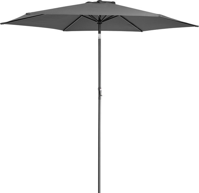 KINGSLEEVE Marktschirm aus Aluminium in Anthrazit mit Ø 300 cm und UPF 80+ UV-Schutz - Bild 1