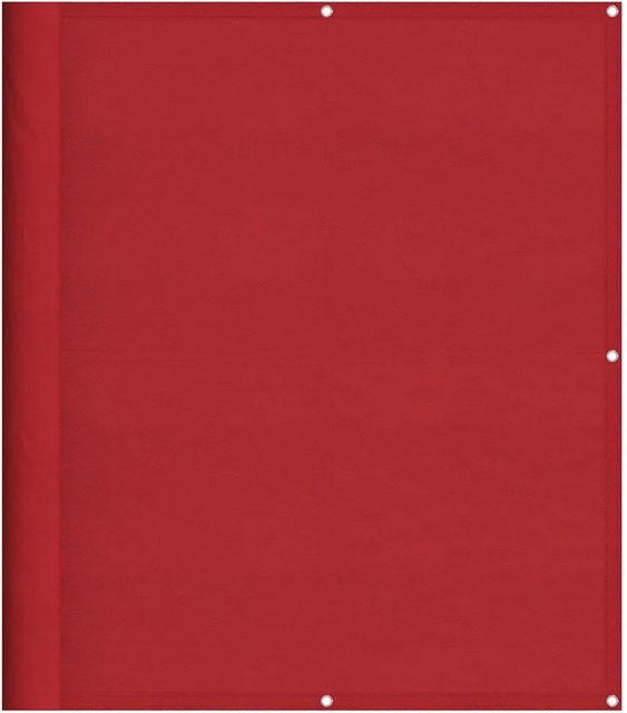 vidaXL Balkon-Sichtschutz aus Polyester-Oxford in Rot, Breite: 120 cm, Tiefe: 700 cm - Bild 1