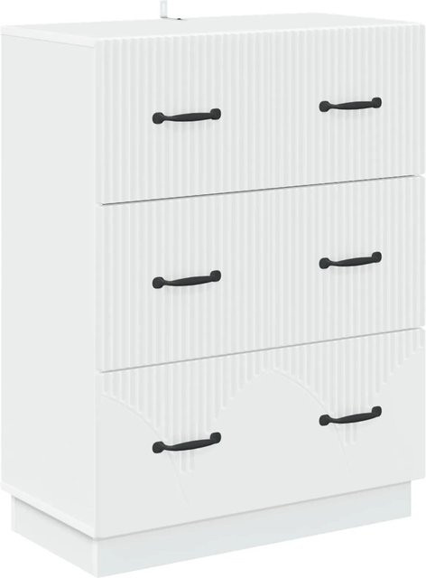 vidaXL Schubladenschrank Weiß aus Holzwerkstoff mit modernem Design, B/T/H: 66 x 34,5 x 87 cm - Bild 1