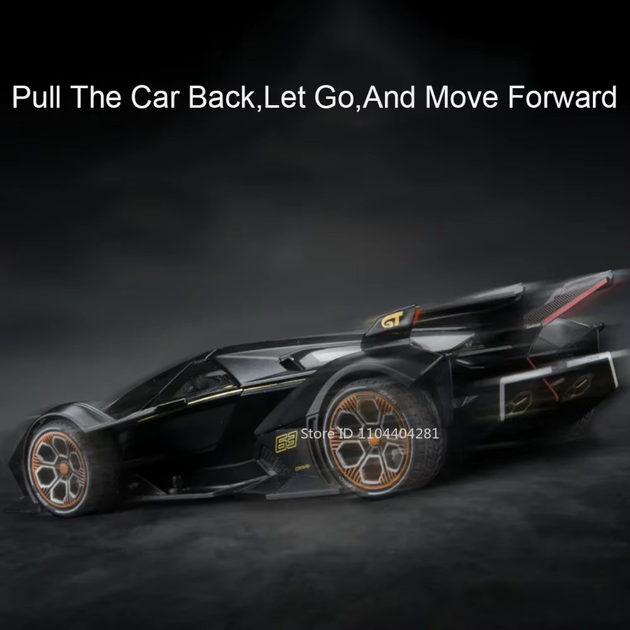 MAKEDA Lambo V12 GT Veneno Sportwagen, 1:22, Metall, mit Sound und Licht - Bild 2