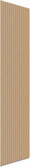 Akustikpaneel Wandverkleidung Denpanels Eiche Natur mit grauem Akustikfilz in Streifenoptik - Bild 1