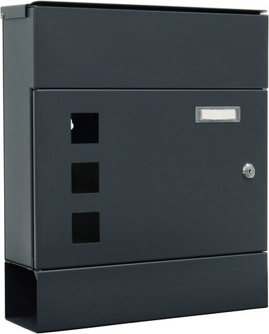 Rottner Briefkasten Muro aus Stahl in Anthrazit, B: 37 cm, H: 43 cm - Bild 1