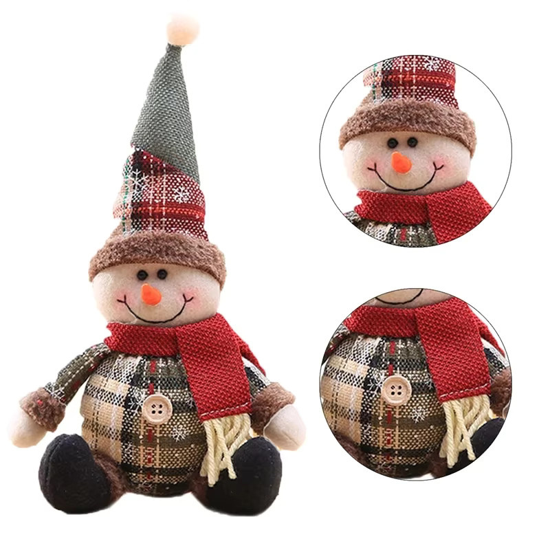 GOT-TOG Weihnachtspuppen als Tischdekoration mit Schneemann und Rentier in Mehrfarbig - Bild 5