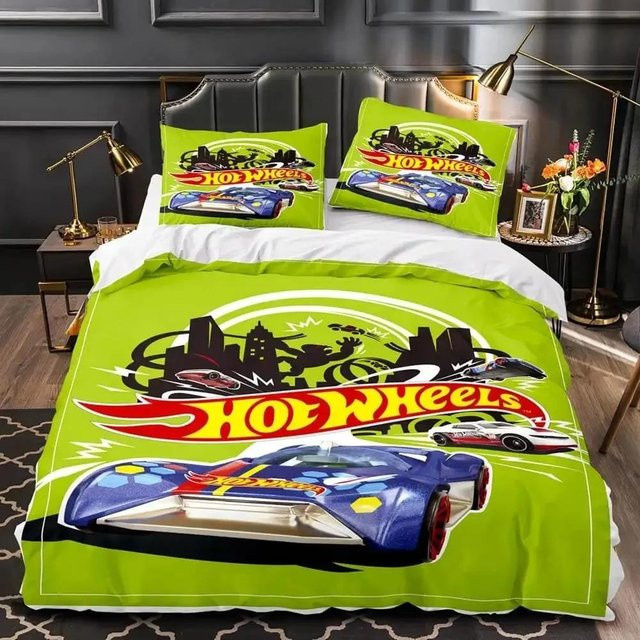 Hot Wheels Bettwäsche-Set Softura aus Mikrofaser in Grün, King Size (B/H: 245 x 210 cm) - Bild 1