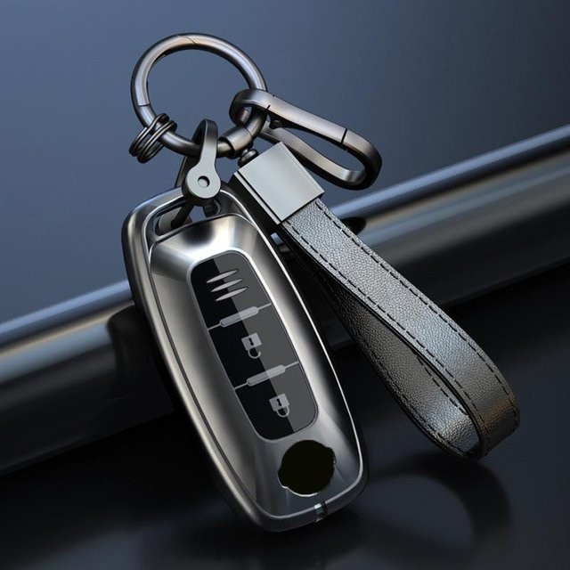 Schlüsselhülle aus TPU für Nissan X-Trail T33, Qashqai J12, Teana, Altima und Ariya, 3/4/5 Tasten, Farbe: Grau - Bild 1