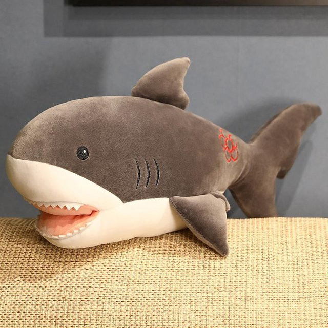 Yiran toy Kawaii Hai mit Handwärmer, Plüschtier, 50cm, Grau - Bild 1